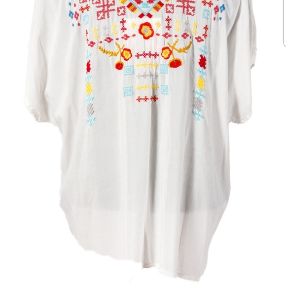 JOHNNY WAS MISSIO BLOUSE in NATURAL WHITE - Picture 4 of 8